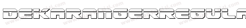DekarangerRegular-J757字体转换
