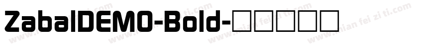 ZabalDEMO-Bold字体转换