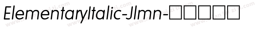 ElementaryItalic-Jlmn字体转换