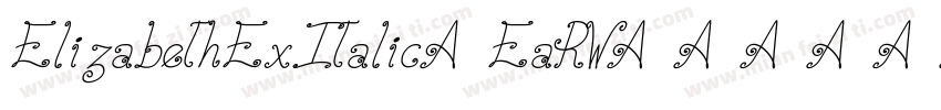 ElizabethExItalic-EaRW字体转换