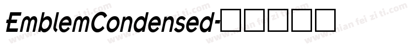 EmblemCondensed字体转换