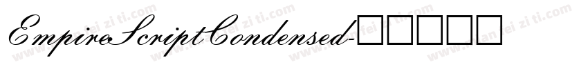 EmpireScriptCondensed字体转换