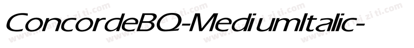 ConcordeBQ-MediumItalic字体转换