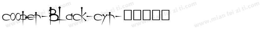 cooper-BLack-cyr字体转换