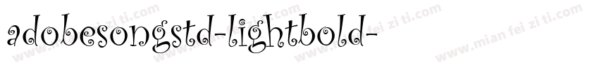 adobesongstd-lightbold字体转换