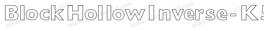 BlockHollowInverse-K55D字体转换