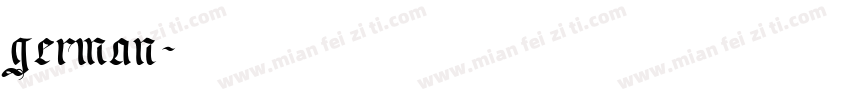 german字体转换