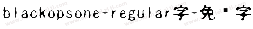 blackopsone-regular字字体转换