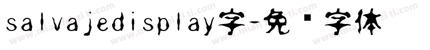 salvajedisplay字字体转换