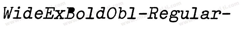WideExBoldObl-Regular字体转换