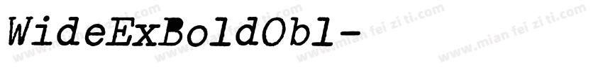 WideExBoldObl字体转换