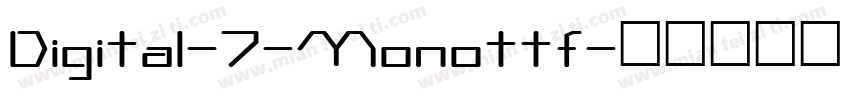 Digital-7-Monottf字体转换