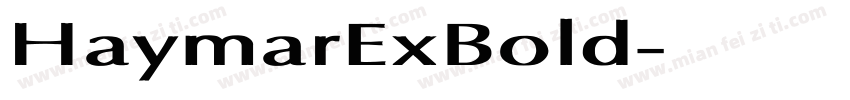 HaymarExBold字体转换