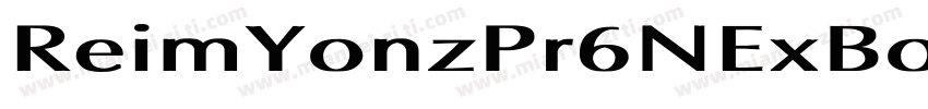 ReimYonzPr6NExBold字体转换
