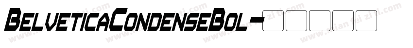 BelveticaCondenseBol字体转换