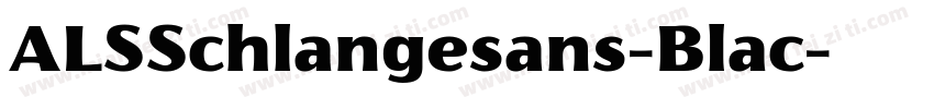 ALSSchlangesans-Blac字体转换
