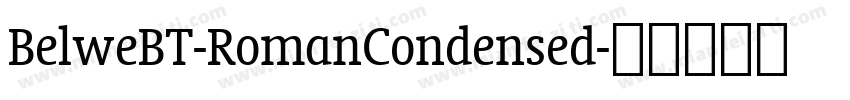 BelweBT-RomanCondensed字体转换