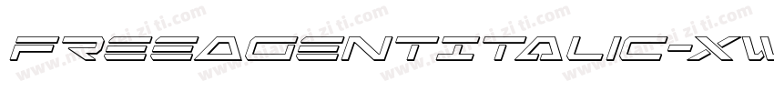 FreeAgentItalic-XwA2字体转换