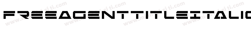 FreeAgentTitleItalic-0war字体转换