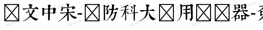 华文中宋-国防科大试用转换器字体转换