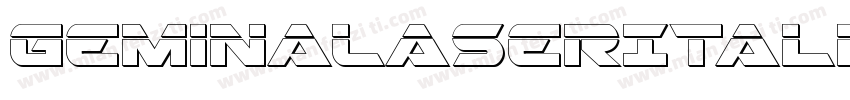GeminaLaserItalic-o8Wa字体转换