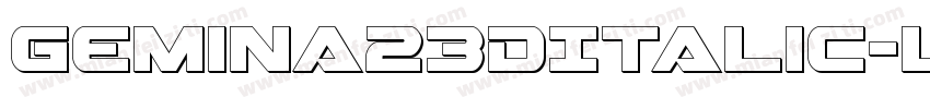 Gemina23DItalic-l105字体转换