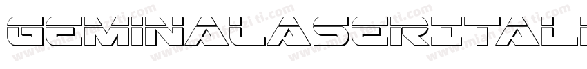 GeminaLaserItalic-o8Wa字体转换