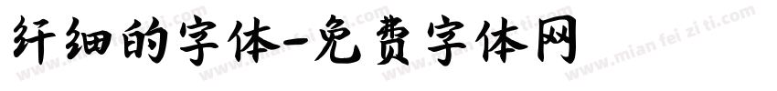 纤细的字体字体转换