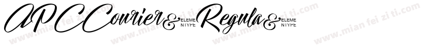 APCCourier-Regula字体转换