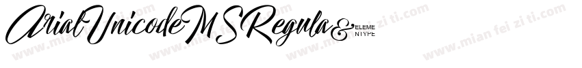 ArialUnicodeMSRegula字体转换