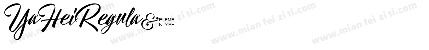 YaHeiRegula字体转换