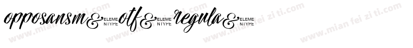 opposansm(otf)regula字体转换