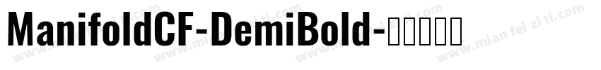 ManifoldCF-DemiBold字体转换