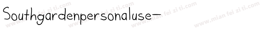 Southgardenpersonaluse字体转换