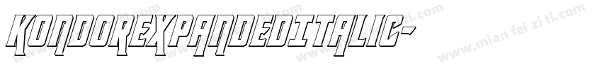 KondorExpandedItalic字体转换