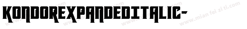 KondorExpandedItalic字体转换