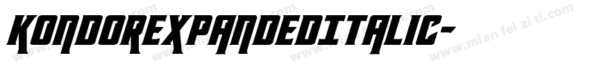 KondorExpandedItalic字体转换