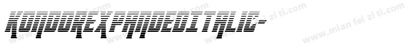KondorExpandedItalic字体转换