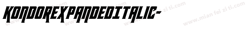 KondorExpandedItalic字体转换