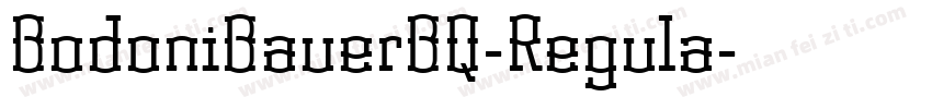 BodoniBauerBQ-Regula字体转换