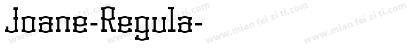 Joane-Regula字体转换