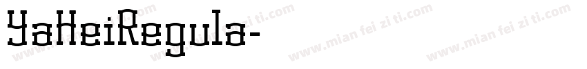 YaHeiRegula字体转换