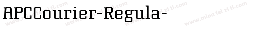 APCCourier-Regula字体转换