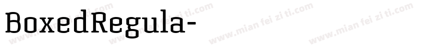 BoxedRegula字体转换