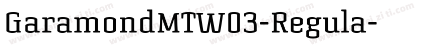 GaramondMTW03-Regula字体转换