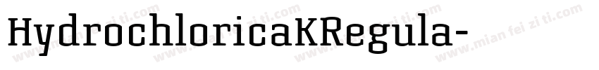 HydrochloricaKRegula字体转换