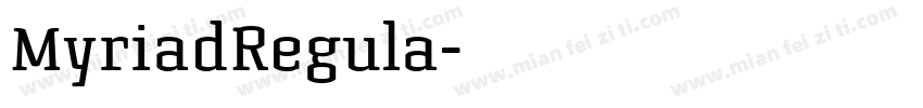MyriadRegula字体转换