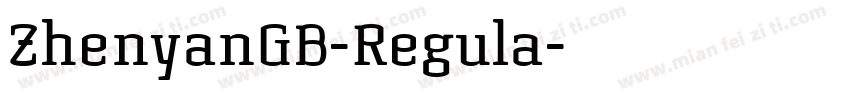 ZhenyanGB-Regula字体转换