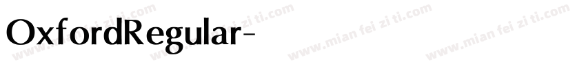 OxfordRegular字体转换