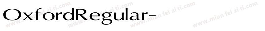 OxfordRegular字体转换